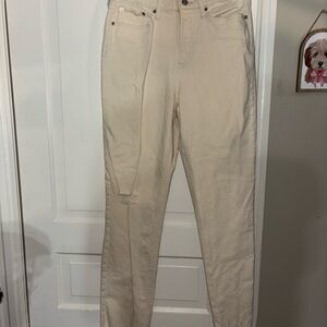 Women's Cream Ankle & Cropped Jeans